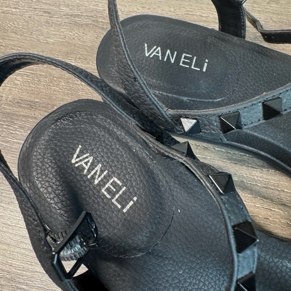 Vaneli Nelina Black Studded Sandals size 8.5 $100 EUC - Picture 8 of 11